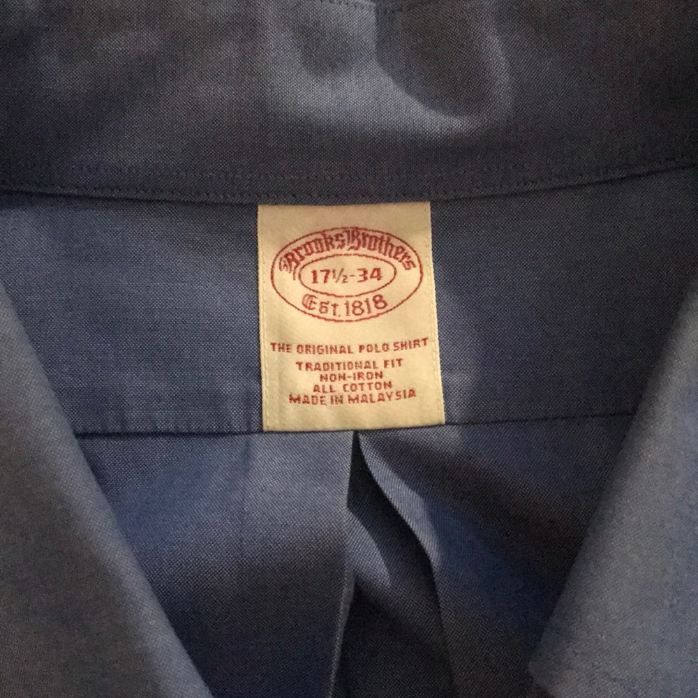 new! Men’s 17.5-34 brooks brothers button up shirt